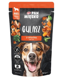 Pan Mięsko Karma Mokra Dla Psa - Gulasz Indyk Z Cielęciną Saszetka 150G