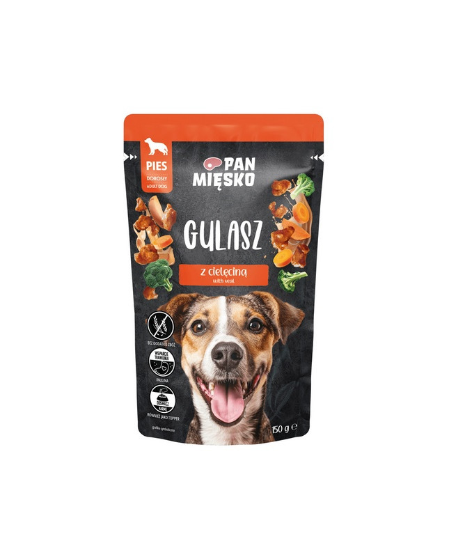 Pan Mięsko Karma Mokra Dla Psa - Gulasz Indyk Z Cielęciną Saszetka 150G