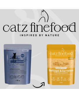 Catz Finefood Classic N.17 Drób I Krewetki Saszetka 85G