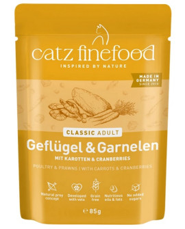 Catz Finefood Classic N.17 Drób I Krewetki Saszetka 85G