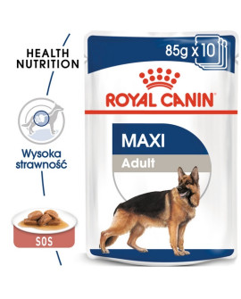 Royal Canin Maxi Adult Karma Mokra W Sosie Dla Psów Dorosłych, Do 5 Roku Życia, Ras Dużych Saszetka 140G