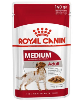 Royal Canin Medium Adult Karma Mokra W Sosie Dla Psów Dorosłych, Ras Średnich Saszetika 140G