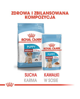 Royal Canin Medium Puppy Karma Mokra W Sosie Dla Szczeniąt, Od 2 Do 12 Miesiąca, Ras Średnich 140G