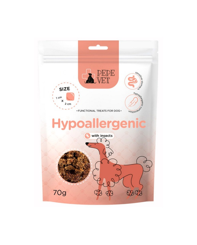 Paka Zwierzaka Pepe Vet Przysmak Funkcjonalny Hypoallergenic Insect 70G
