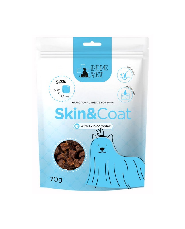 Paka Zwierzaka Pepe Vet Przysmak Funkcjonalny Skin & Coat 70G