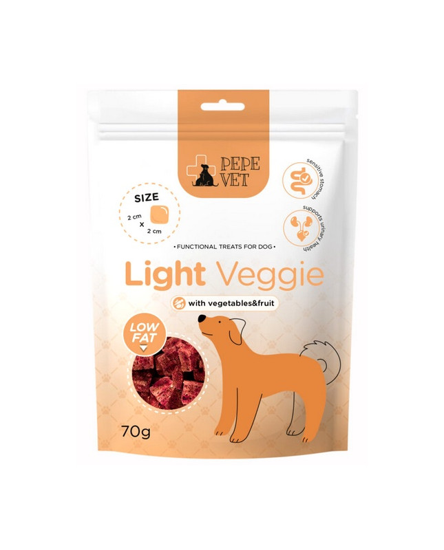 Paka Zwierzaka Pepe Vet Przysmak Funkcjonalny Light Veggie 70G