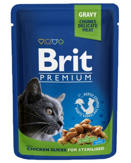 Brit Premium Cat Adult Kurczak Sterilised Saszetka 100G