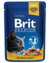 Brit Premium Cat Adult Łosoś + Pstrąg Saszetka 100G