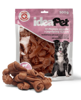 Ideapet Miękkie Węzełki Z Jagnieciną 12,5Cm 500G