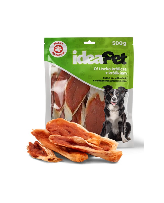 Ideapet Uszka Królicze Z Królikiem 500G
