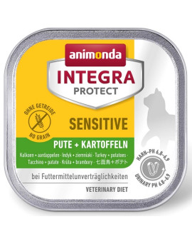 Animonda Integra Protect Sensitive Dla Kota - Z Indykiem I Ziemniakami Tacka 100G