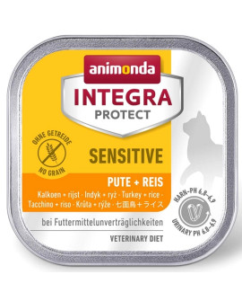 Animonda Integra Protect Sensitive Dla Kota - Z Indykiem I Ryżem Tacka 100G