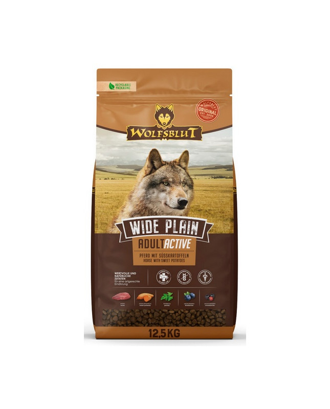 Wolfsblut Dog Wide Plain Active - Konina I Bataty 12,5Kg