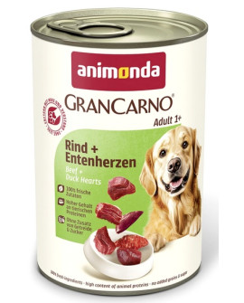 Animonda Grancarno Original Adult Rind Entenherzen Wołowina + Serca Kacze Puszka 400G
