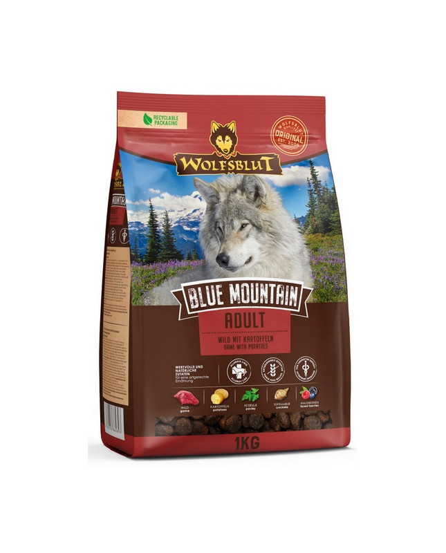 Wolfsblut Dog Blue Mountain Adult - Dziczyzna I Ziemniaki 1Kg