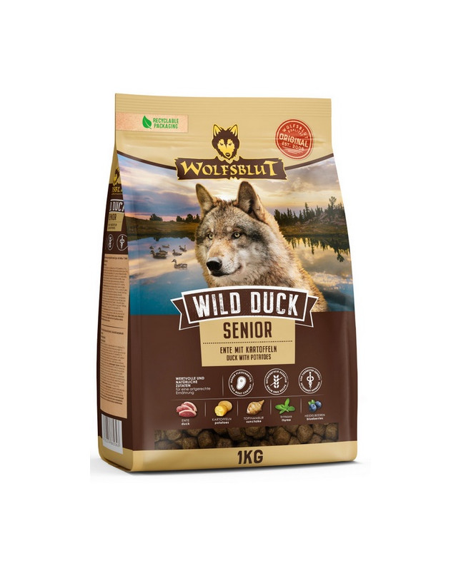 Wolfsblut Dog Wild Duck Senior - Kaczka I Ziemniaki 1Kg