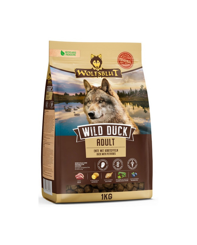 Wolfsblut Dog Wild Duck Adult - Kaczka I Ziemniaki 1Kg