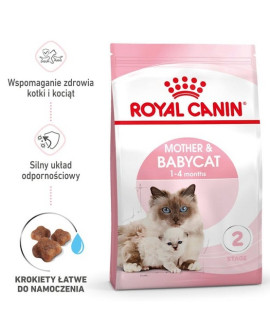 Royal Canin Mother&Babycat Karma Sucha Dla Kotek W Okresie Ciąży, Laktacji I Kociąt Od 1 Do 4 Miesiąca 400G