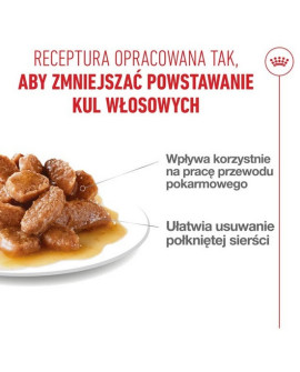 Royal Canin Hairball Care W Sosie Karma Mokra W Sosie Dla Kotów Dorosłych, Eliminacja Kul Włosowych Saszetka 85G