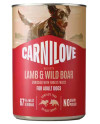 Carnilove Dog Lamb & Wild Boar Adult - Jagnię I Dzik Puszka 400G