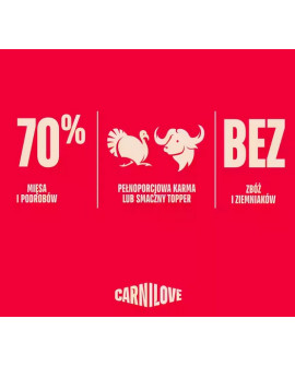 Carnilove Dog Turkey & Buffalo - Indyk I Bawół Saszetka 300G