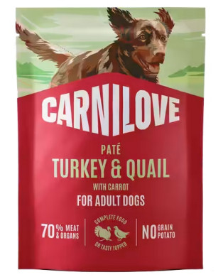Carnilove Dog Turkey & Quail - Indyk I Przepiórka Saszetka 300G
