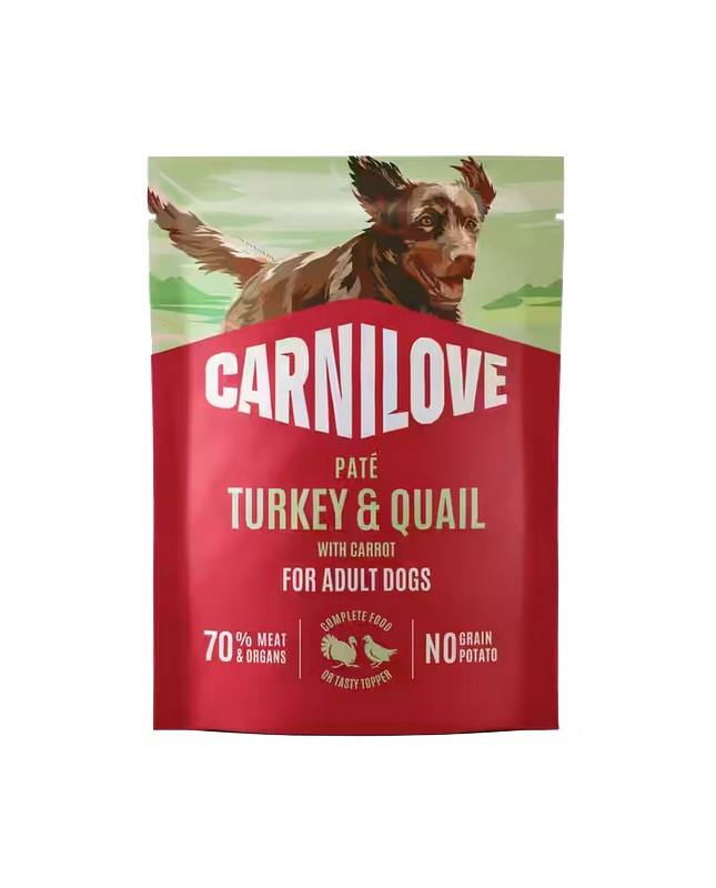 Carnilove Dog Turkey & Quail - Indyk I Przepiórka Saszetka 300G