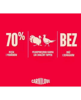 Carnilove Dog Turkey & Pheasant - Indyk I Bażant Saszetka 300G