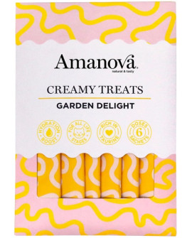 Amanova Cat Creamy Treats Garden Delight Chicken & Vegetables - Kurczak I Warzywa 6X15G