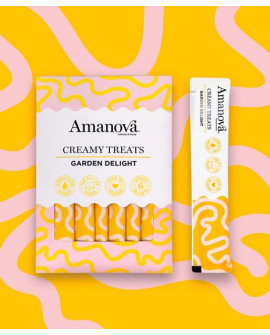 Amanova Cat Creamy Treats Garden Delight Chicken & Vegetables - Kurczak I Warzywa 6X15G