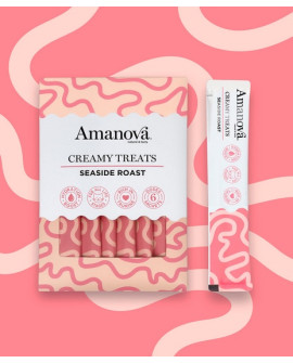 Amanova Cat Creamy Treats Seaside Roast Tuna & Chicken Liver - Tuńczyk I Wątróbka 6X15G