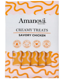 Amanova Cat Creamy Treats Savory Chicken - Kurczak 6X15G