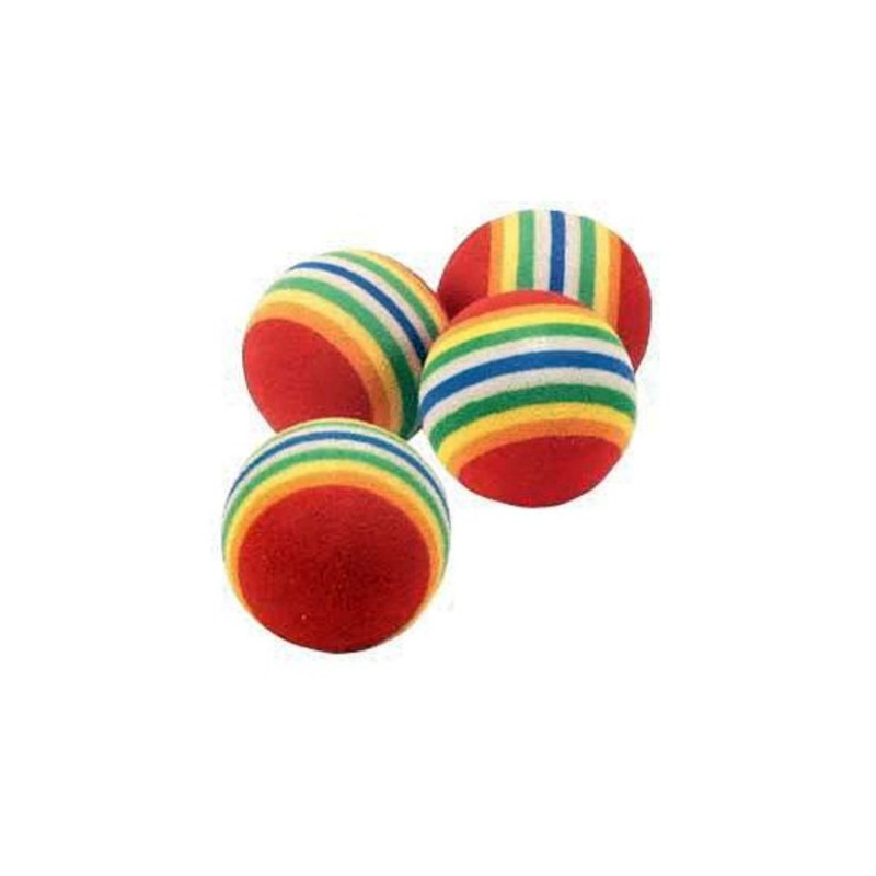 Trixie Piłki tęczowe twarde 4cm 4szt. [TX-4097]