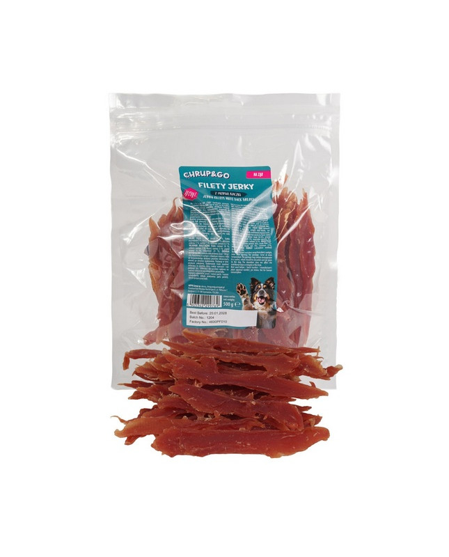 Chrup&Go Przysmak Dla Psa Filety Jerky Z Piersią Kaczki 500G