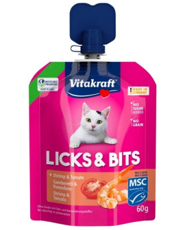 Vitakraft Cat Licks & Bits - Krewetka I Pomidor 60G