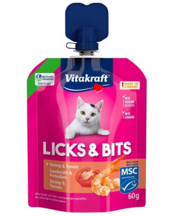 Vitakraft Cat Licks & Bits - Krewetka I Pomidor 60G