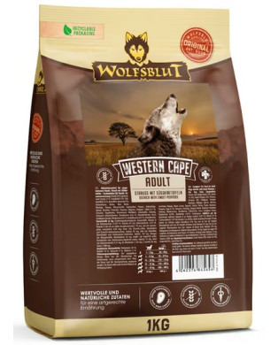 Wolfsblut Dog Western Cape Adult - Struś I Bataty 1Kg