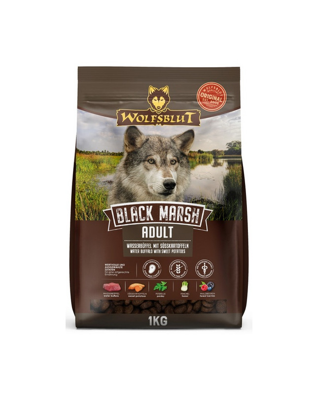 Wolfsblut Dog Black Marsh Adult - Bawół I Bataty 1Kg