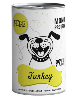Paka Zwierzaka Pepe Turkey (Indyk) Puszka 400G