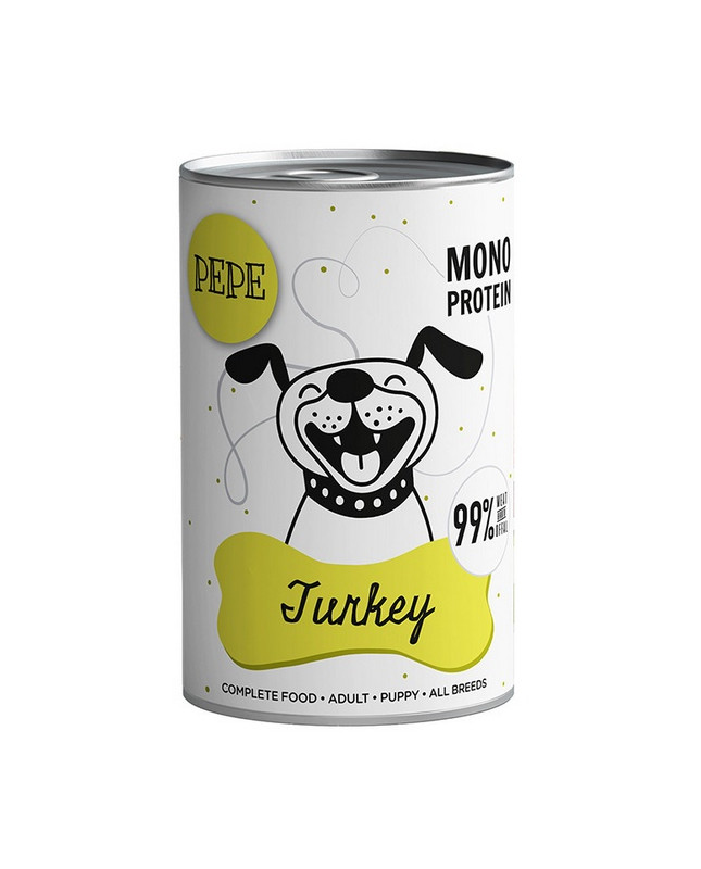 Paka Zwierzaka Pepe Turkey (Indyk) Puszka 400G