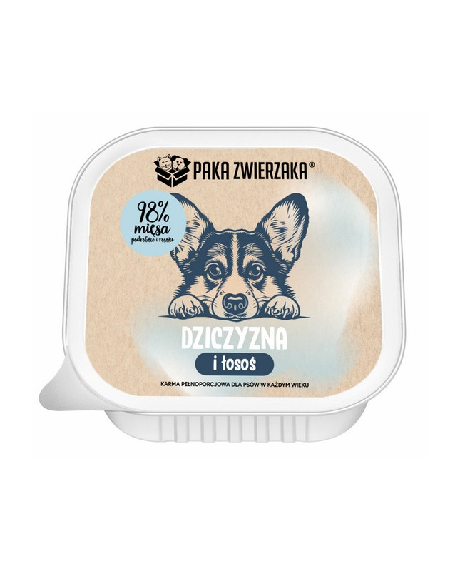 Paka Zwierzaka Dziczyzna I Łosoś Tacka 150G