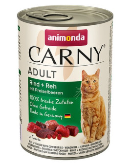 Animonda Carny Adult Wołowina, Sarnina + Borówka puszka 400g