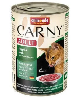 Animonda Carny Adult Wołowina, Sarnina + Borówka puszka 400g