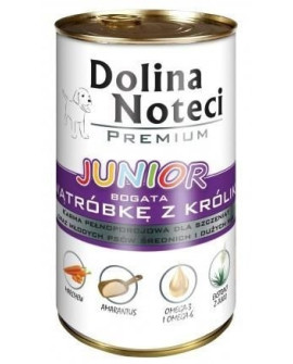 Dolina Noteci Premium Pies Junior Wątróbka z królika puszka 400g