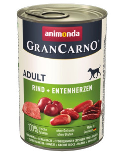 Animonda GranCarno Adult Rind Entenherzen Wołowina + Serca kacze puszka 400g