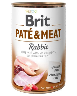 Brit Pate & Meat Dog Rabbit puszka 400g