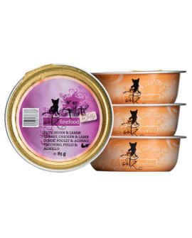 Catz Finefood Filety N.411 Indyk/Kurczak/Jagnięcina tacka 85g
