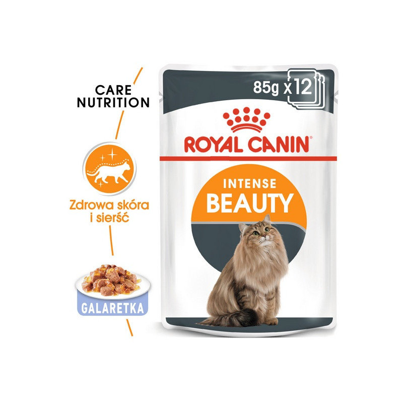 Royal Canin Intense Beauty w galaretce karma mokra dla kotów dorosłych, zdrowa skóra, piękna sierść saszetka 85g
