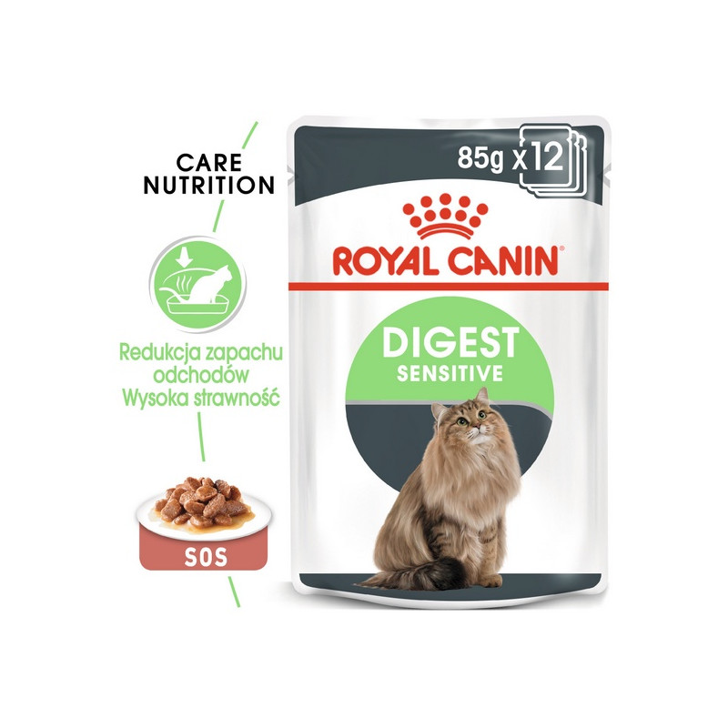 Royal Canin Digest Sensitive karma mokra w sosie dla kotów dorosłych, wrażliwy przewód pokarmowy saszetka 85g
