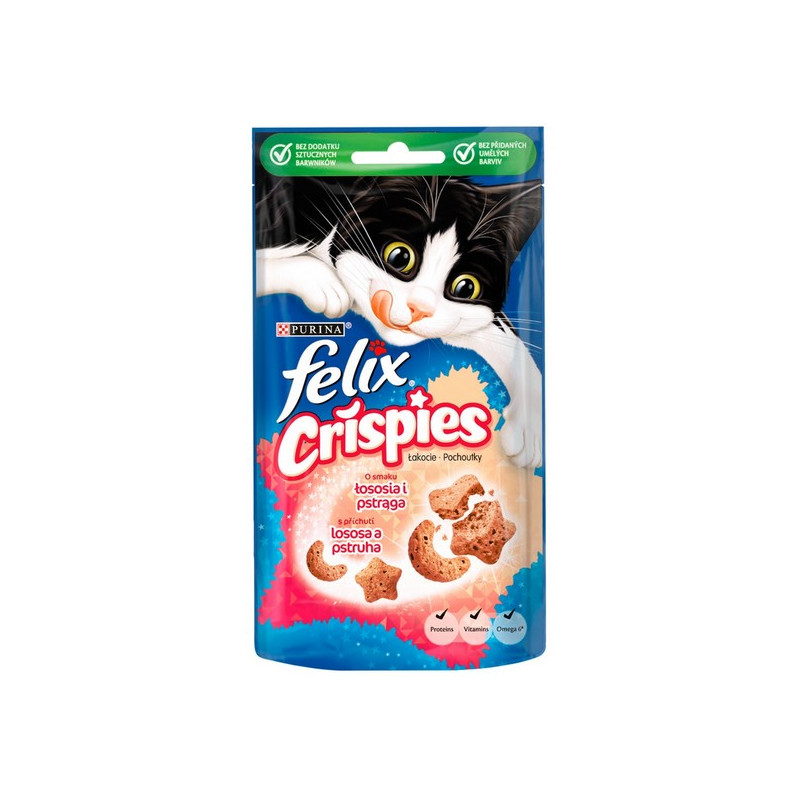 Felix Crispies Łosoś i Pstrąg 45g